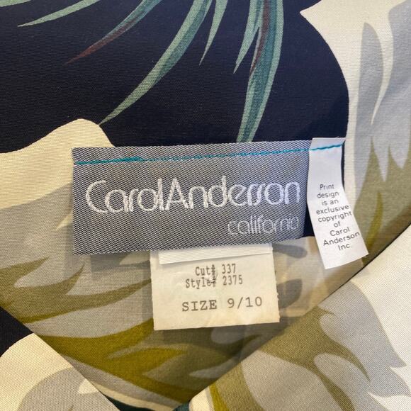 Carol Anderson Vintage Floral Shawl Collar Button Down 1980s Dress Sz Sm - Picture 8 of 15